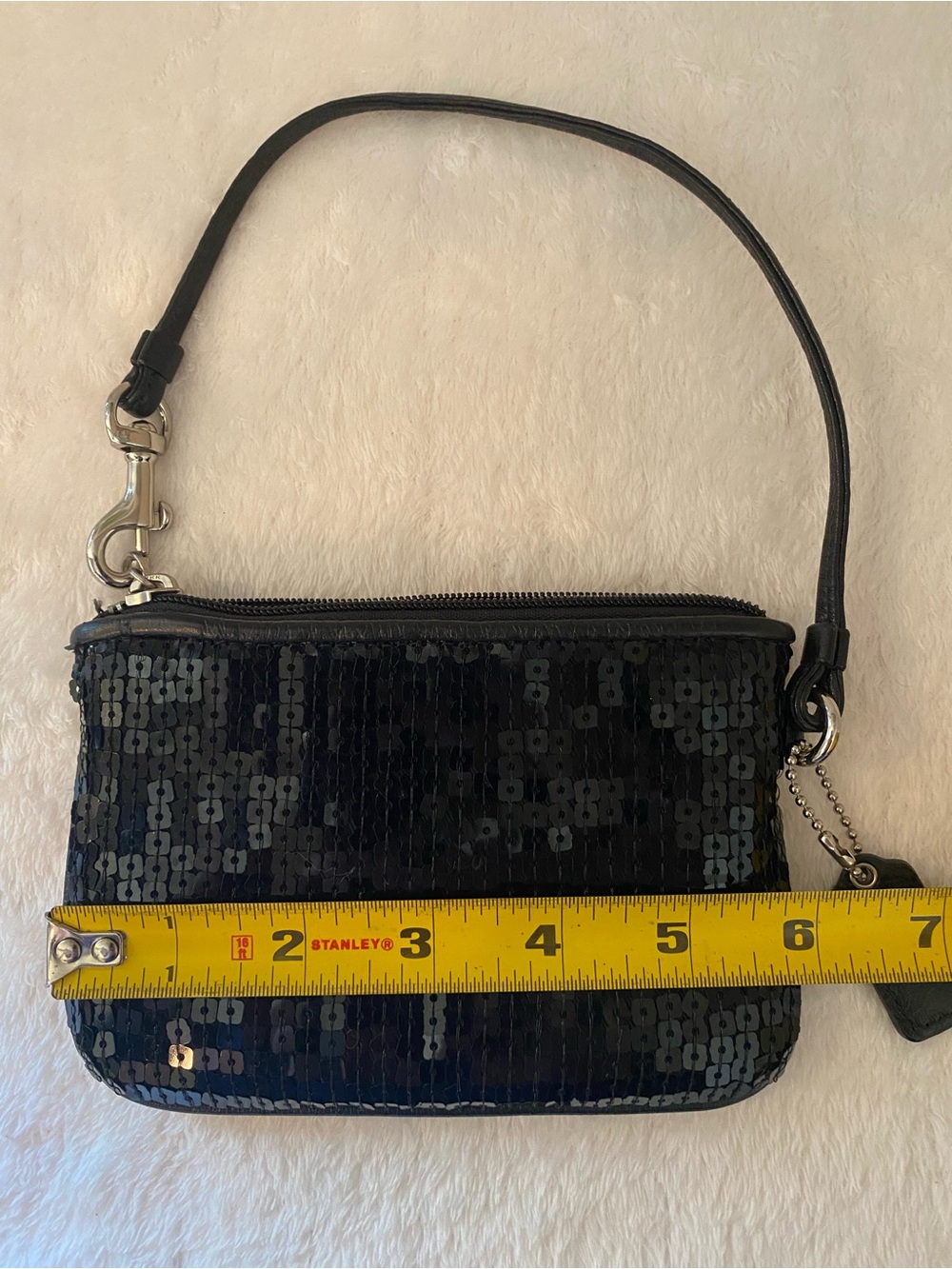 Coach Special Occasion Black Sequined Wristlet - Picture 8 of 9